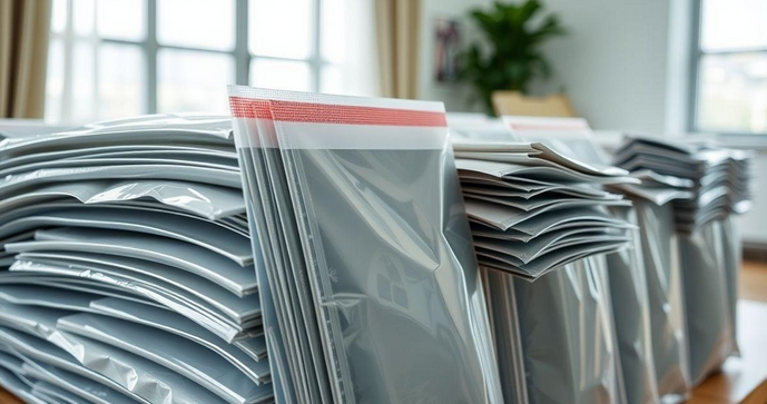 Envelope plástico segurança para proteger seus documentos valiosos