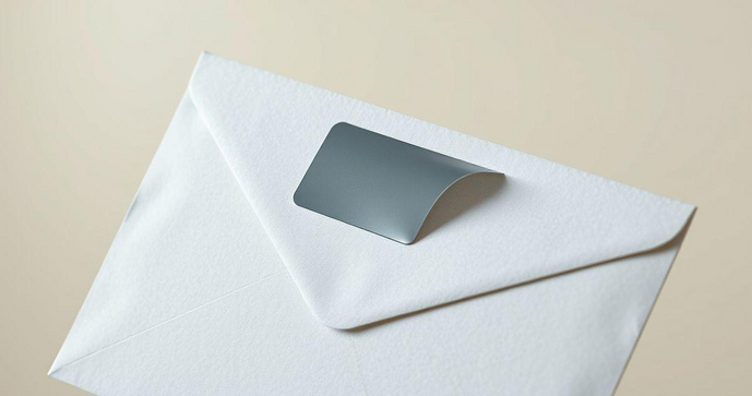 Envelope com adesivo para personalização e segurança na correspondência