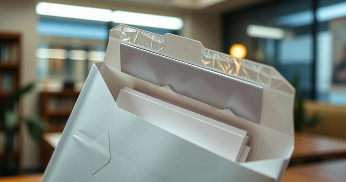 Envelope plástico com aba adesiva: praticidade e proteção para seus documentos